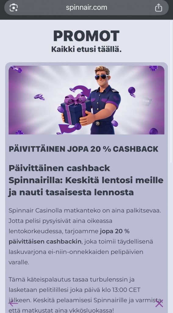 Curacao kasinot tarjoavat jopa 20 % cashbackia