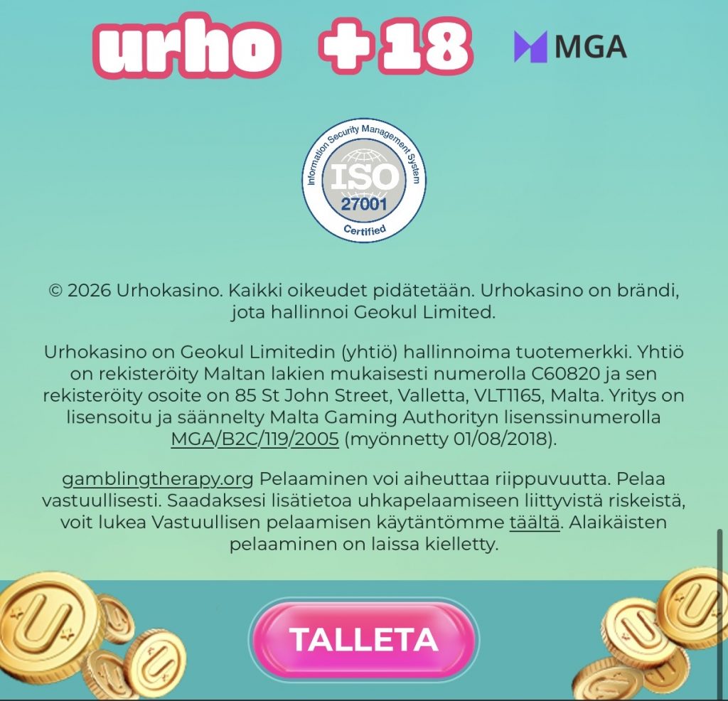 Urho Kasinon Maltan pelilisenssi