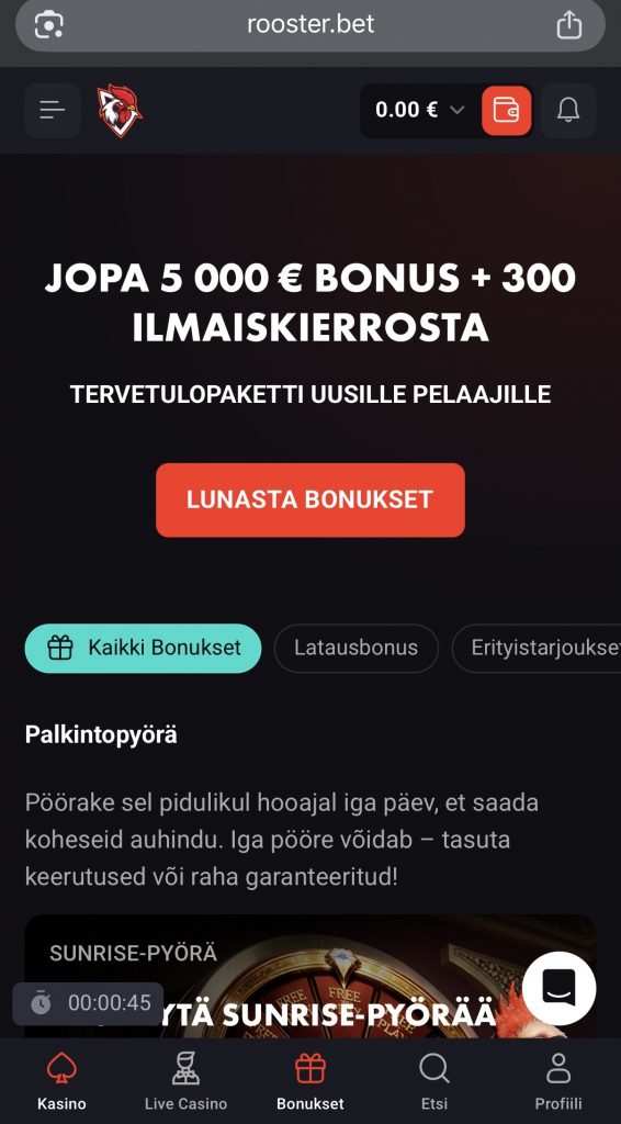 Viro casino ja sen 5 000 euron talletusbonus sekä 300 ilmaiskierrosta